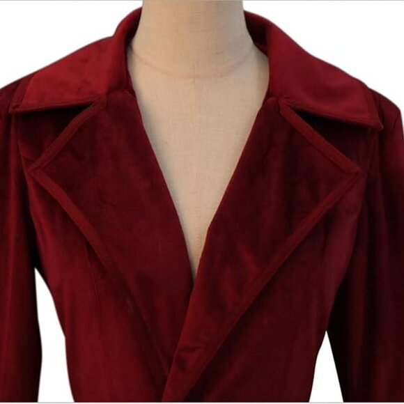 NEGOTIABLE Womens Victorian Jacket Elegant Velvet Long Sleeve Buttoned Coat - Picture 2 of 4
